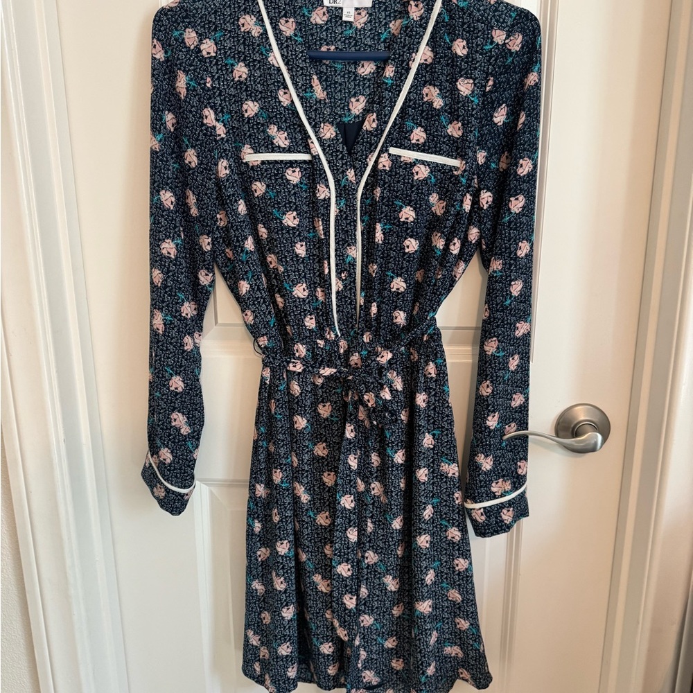 DR2 Navy Floral Long Sleeve Dress